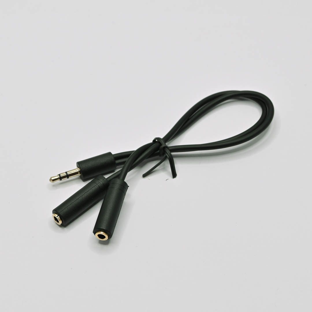 3.5mm to 2 Female Stereo 3.5mm 23cm